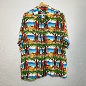 Reyn Spooner Hawaiian Men’s Shirt Vintage Hawaii Print 
Size XL